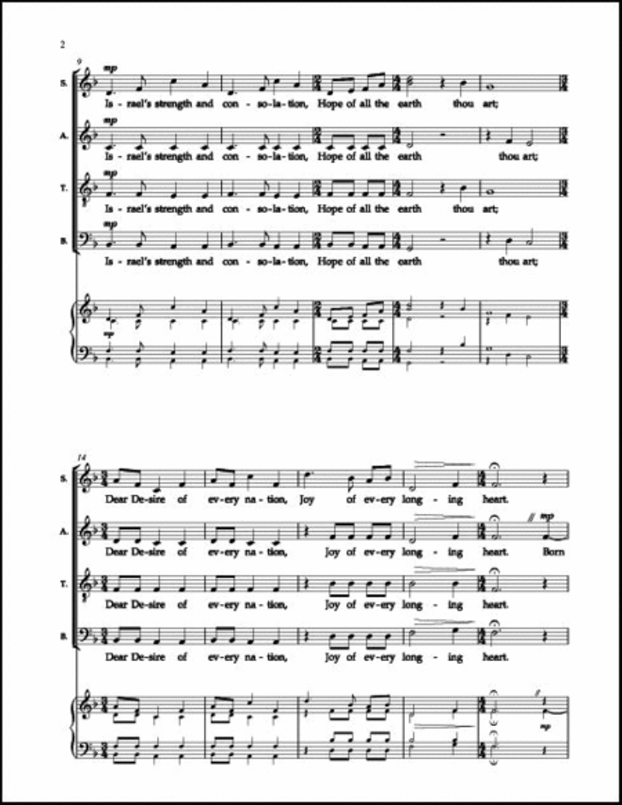 Come, Thou Long Expected Jesus Divisi scores gallery preview page 4