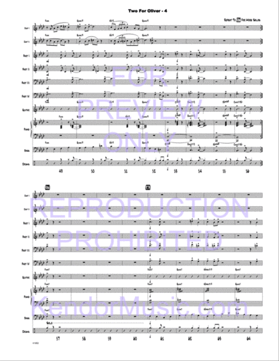 Two For Oliver Jazz Ensemble scores gallery preview page 5