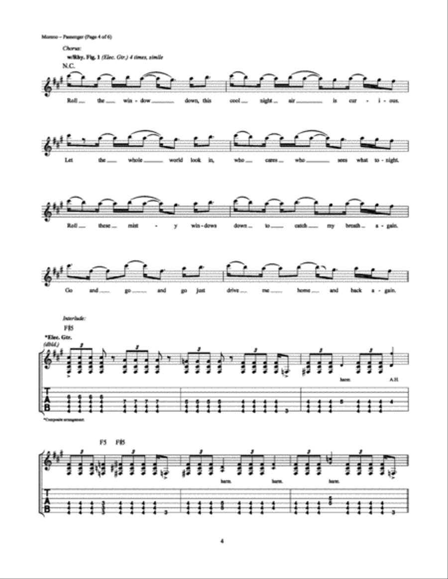 Passenger Electric Guitar scores gallery preview page 4