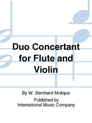 Duo Concertant For Flute And Violin