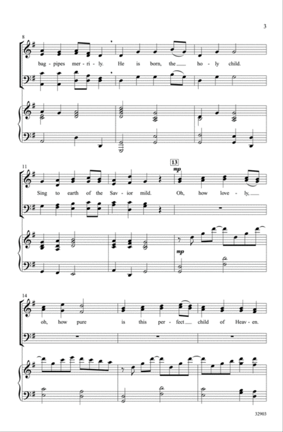 A French Carol Suite A French Carol Suite 4-Part scores gallery preview page 3