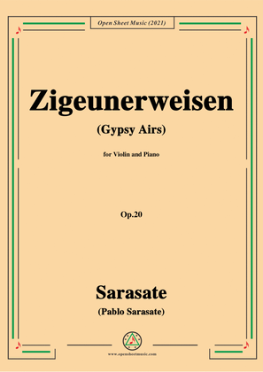 Sarasate-Zigeunerweisen(Gypsy Airs),Op.20,for Violin and Piano