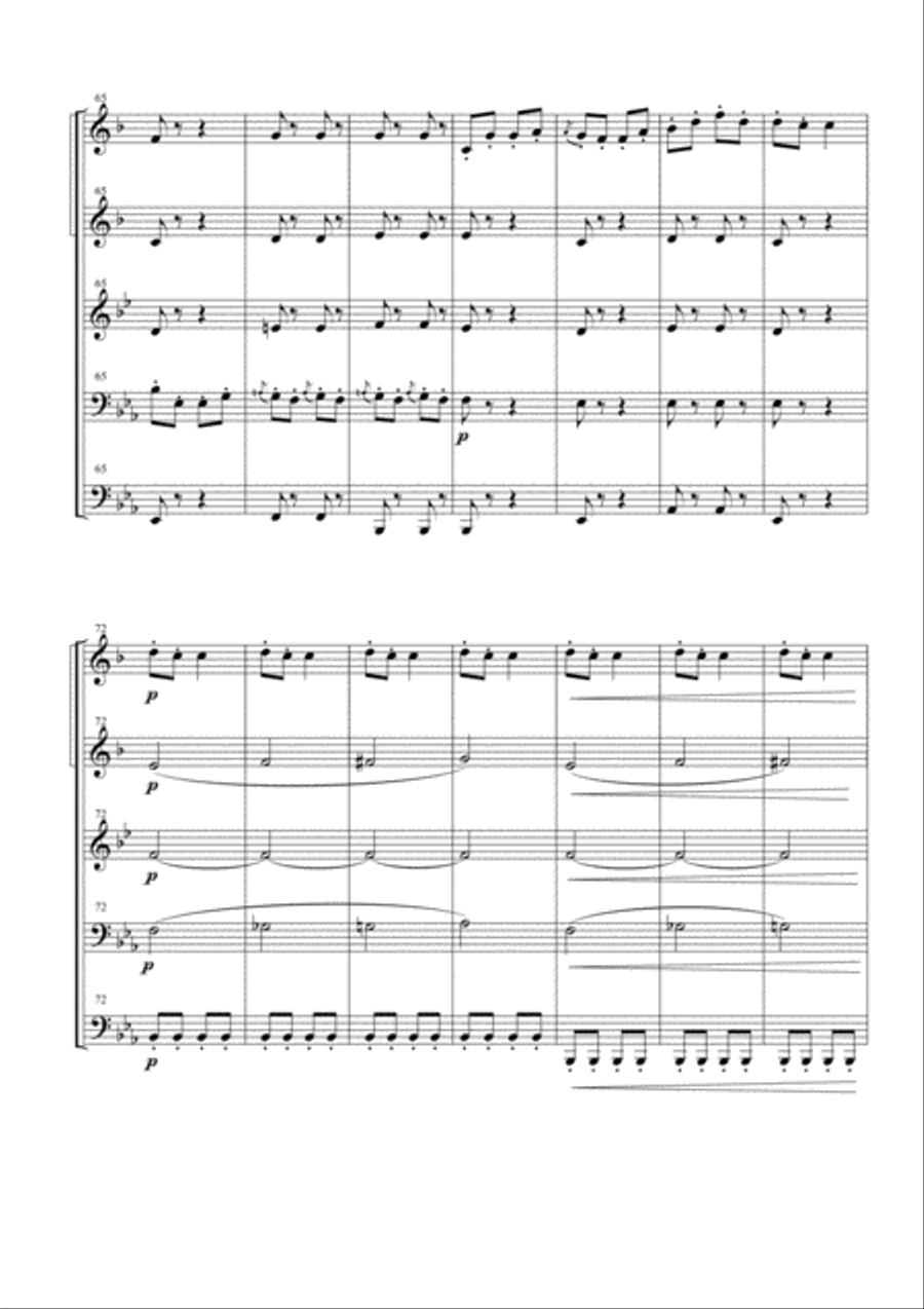 Infernal Galop (Can Can) for Brass Quintet Brass Quintet scores gallery preview page 6