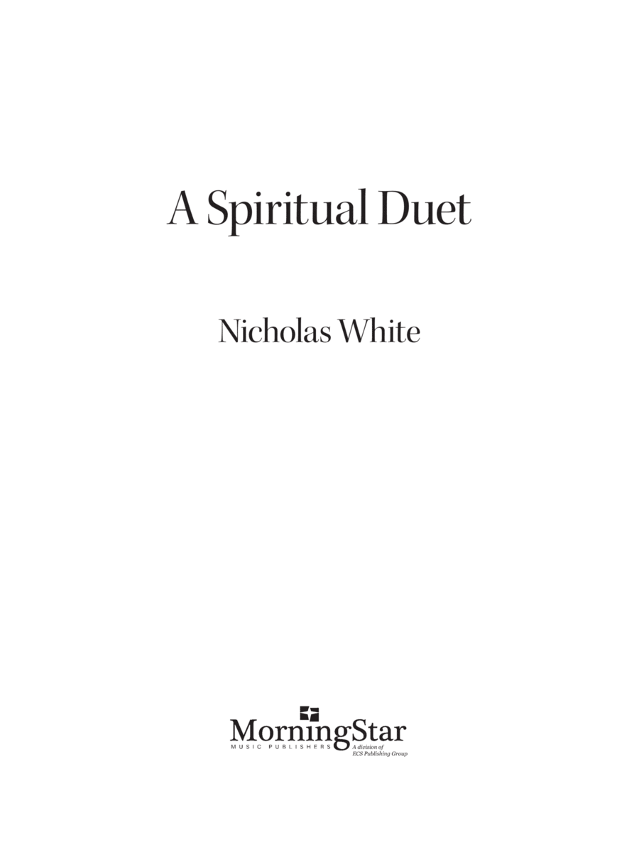 A Spiritual Duet A Spiritual Duet Organ scores gallery preview page 1
