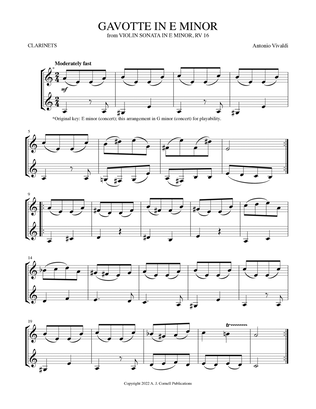 Book cover for Gavotte in E Minor (from Violin Sonata in E Minor)