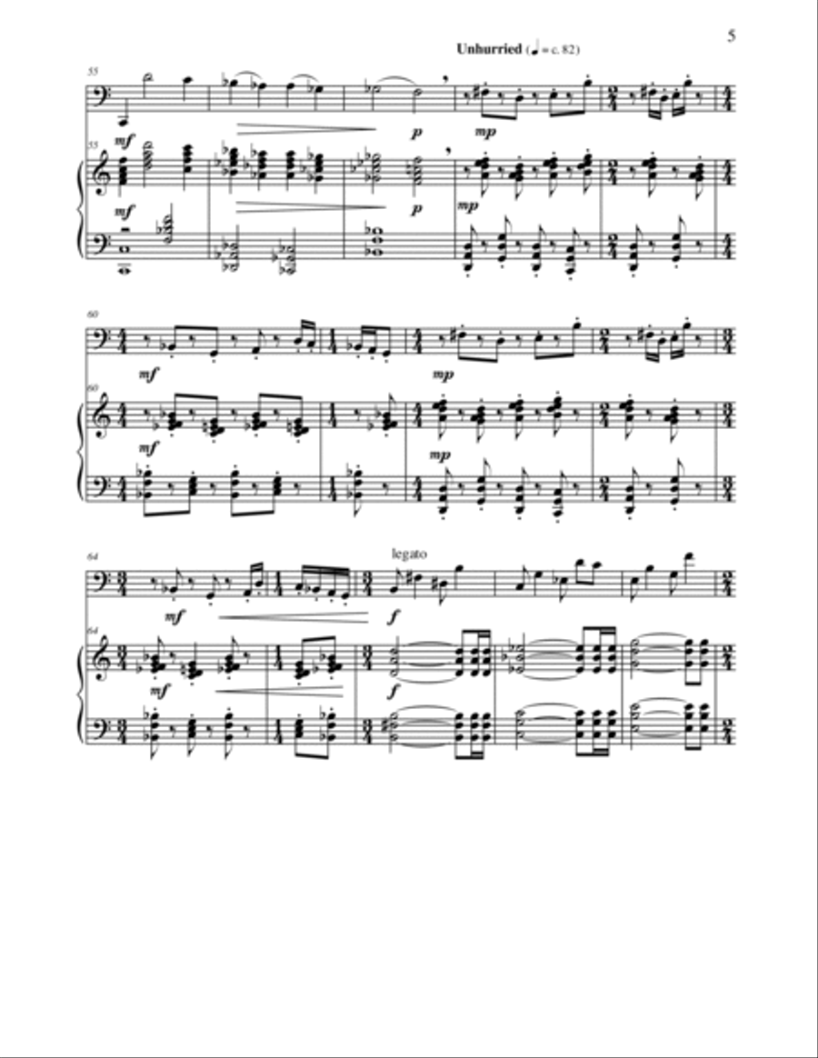 Hallmark (for Bass Trombone and Piano) Trombone Duet scores gallery preview page 5
