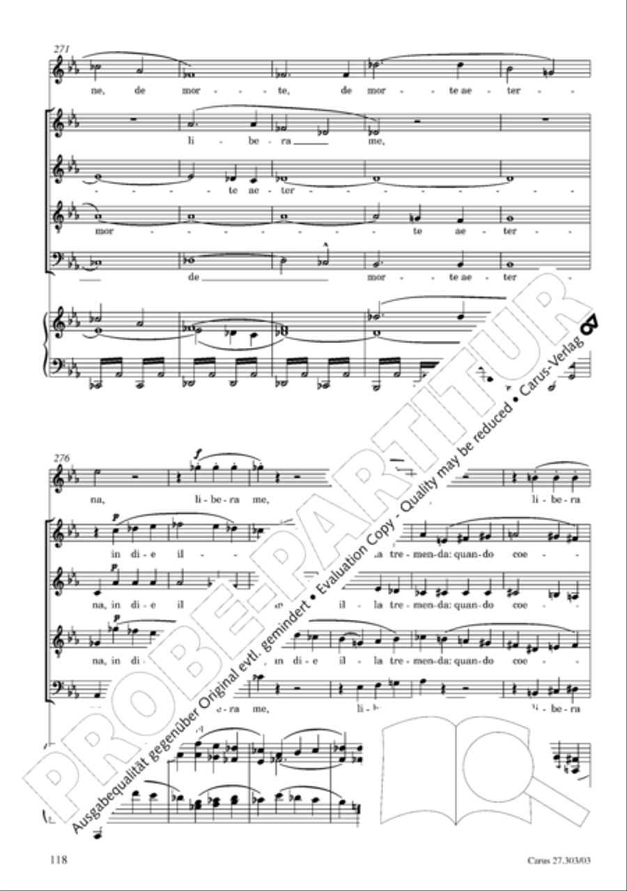 Messa da Requiem 4-Part scores gallery preview page 119