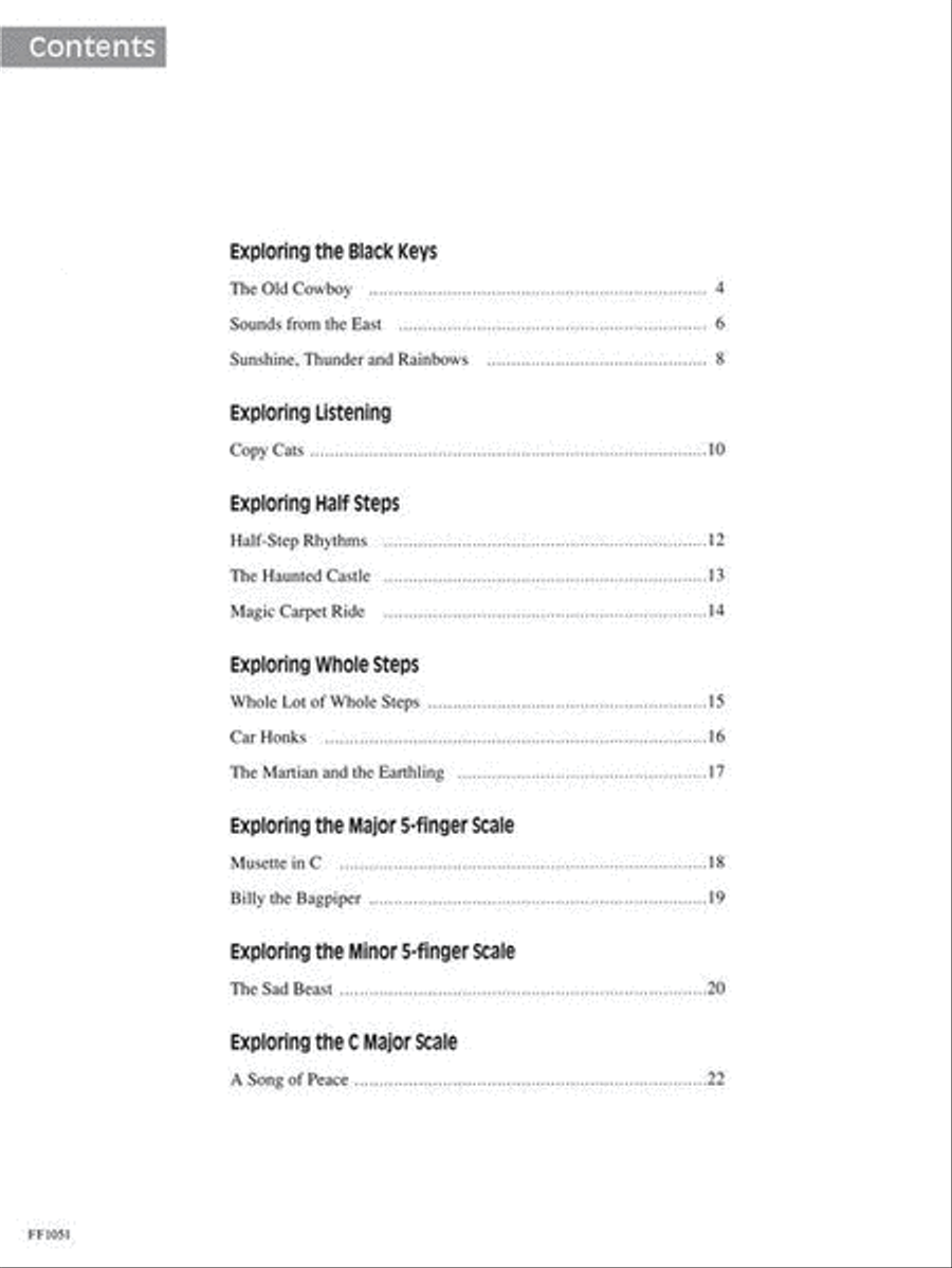 Discover Beginning Improvisation Piano Method scores gallery preview page 2