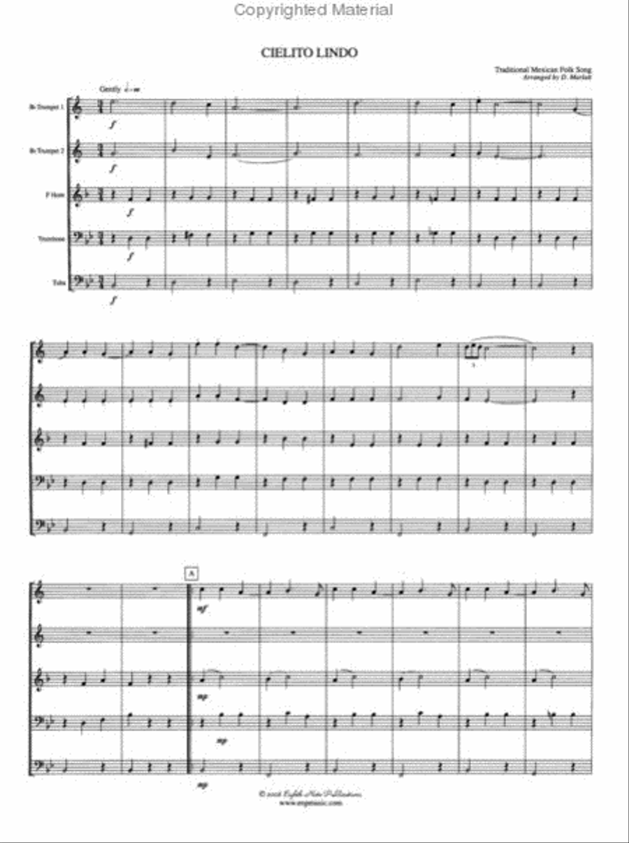 Cielito Lindo Cielito Lindo Brass Quintet scores gallery preview page 2