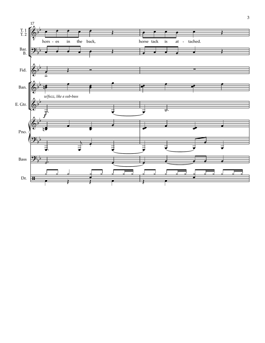 Old Town Road (Remix) Small Ensemble scores gallery preview page 3