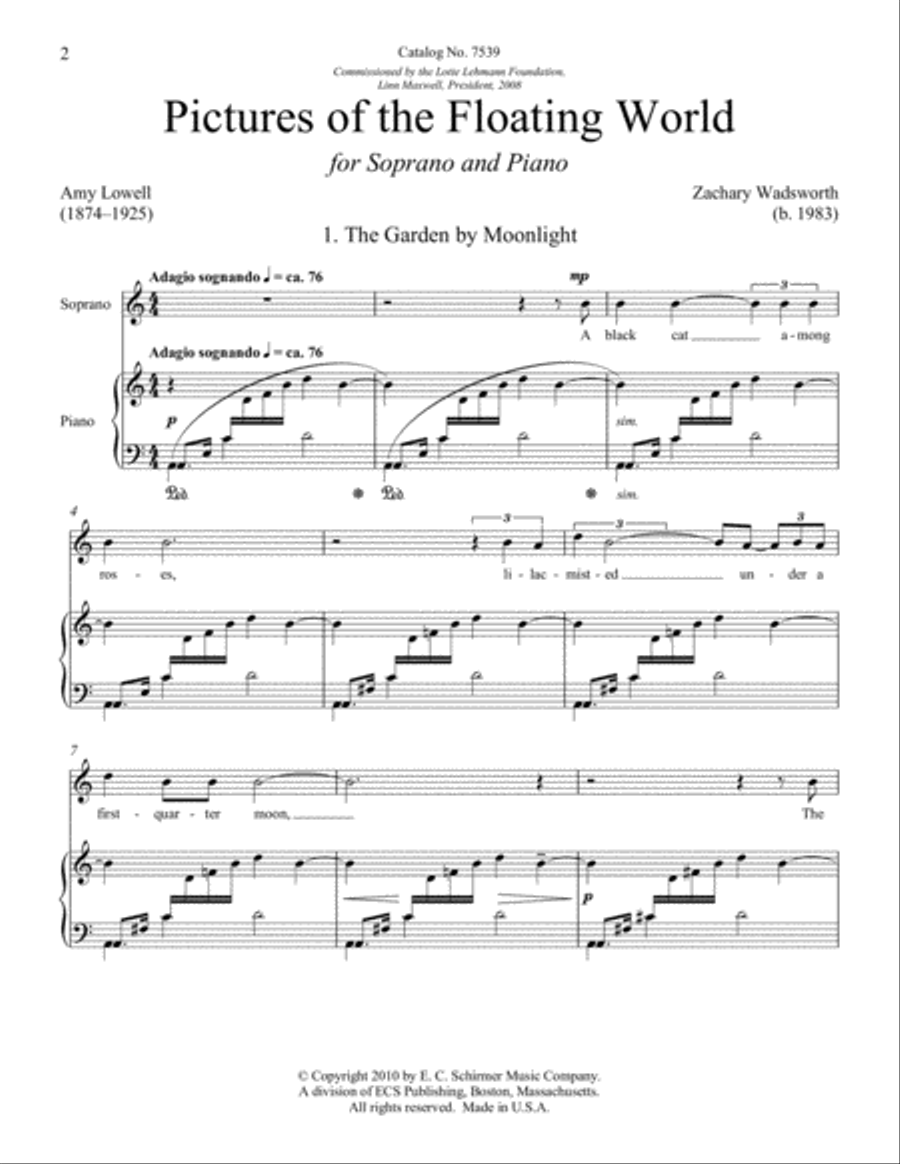 Pictures of the Floating World Soprano Voice scores gallery preview page 2