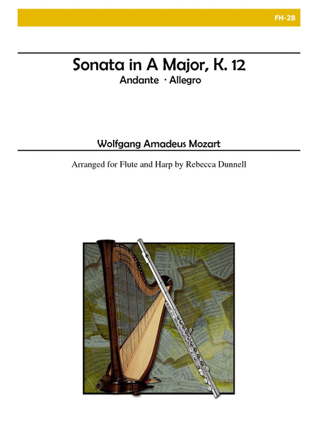 Sonata in A Major, K. 12 for Flute and Harp image number null
