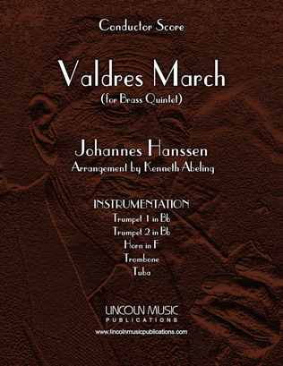 Book cover for Valdres March (for Brass Quintet)