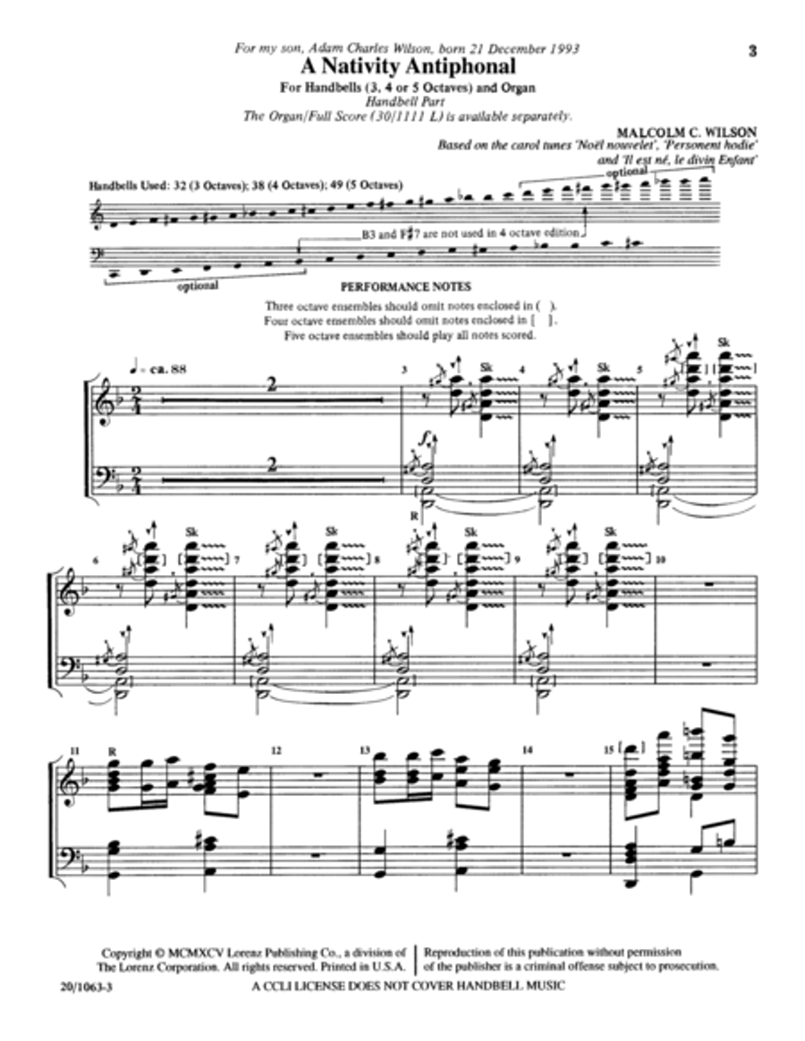 A Nativity Antiphonal 5-Octaves scores gallery preview page 3