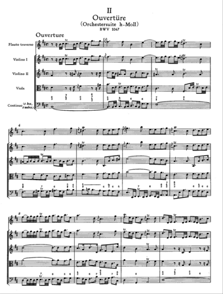 Ouverture (Orchestersuite) b minor BWV 1067 Orchestra scores gallery preview page 2