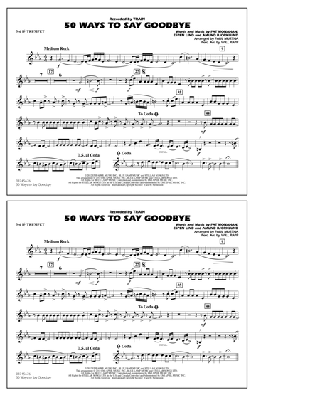 50 Ways To Say Goodbye - 3rd Bb Trumpet