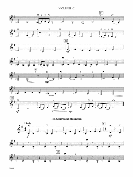 Appalachian Suite: 3rd Violin (Viola [TC])