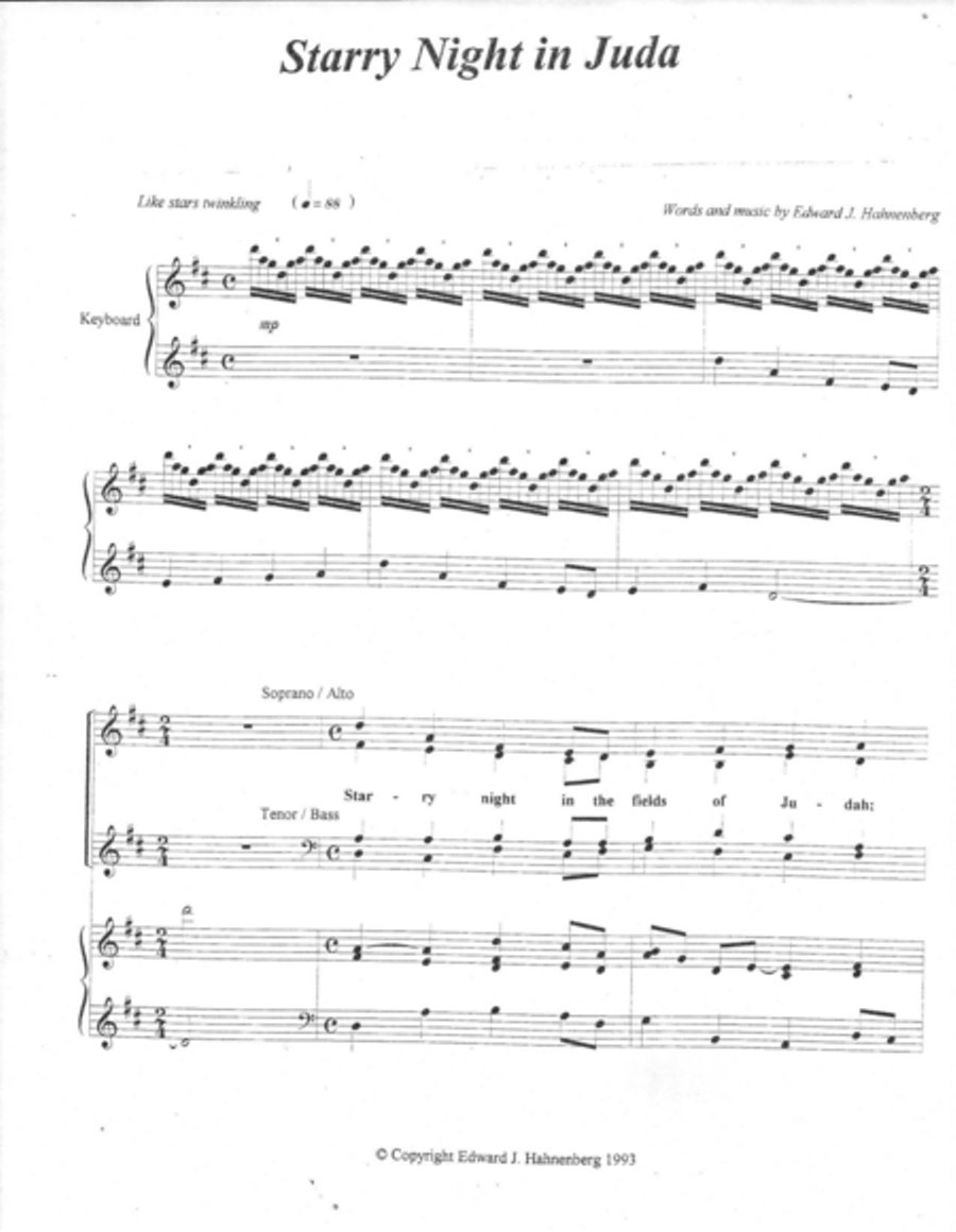 Starry Night in Juda Starry Night in Juda 4-Part scores gallery preview page 1