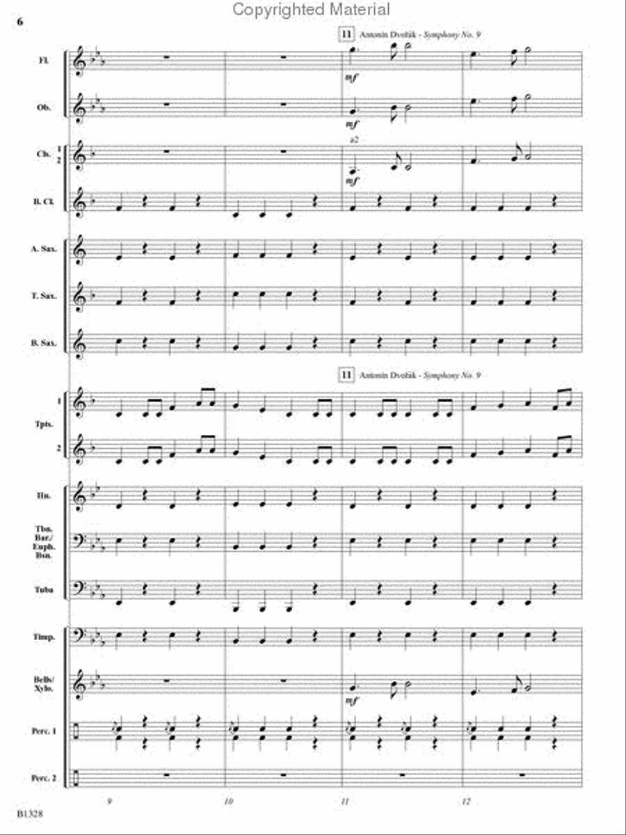 Ten Masters in Two Minutes Concert Band scores gallery preview page 4