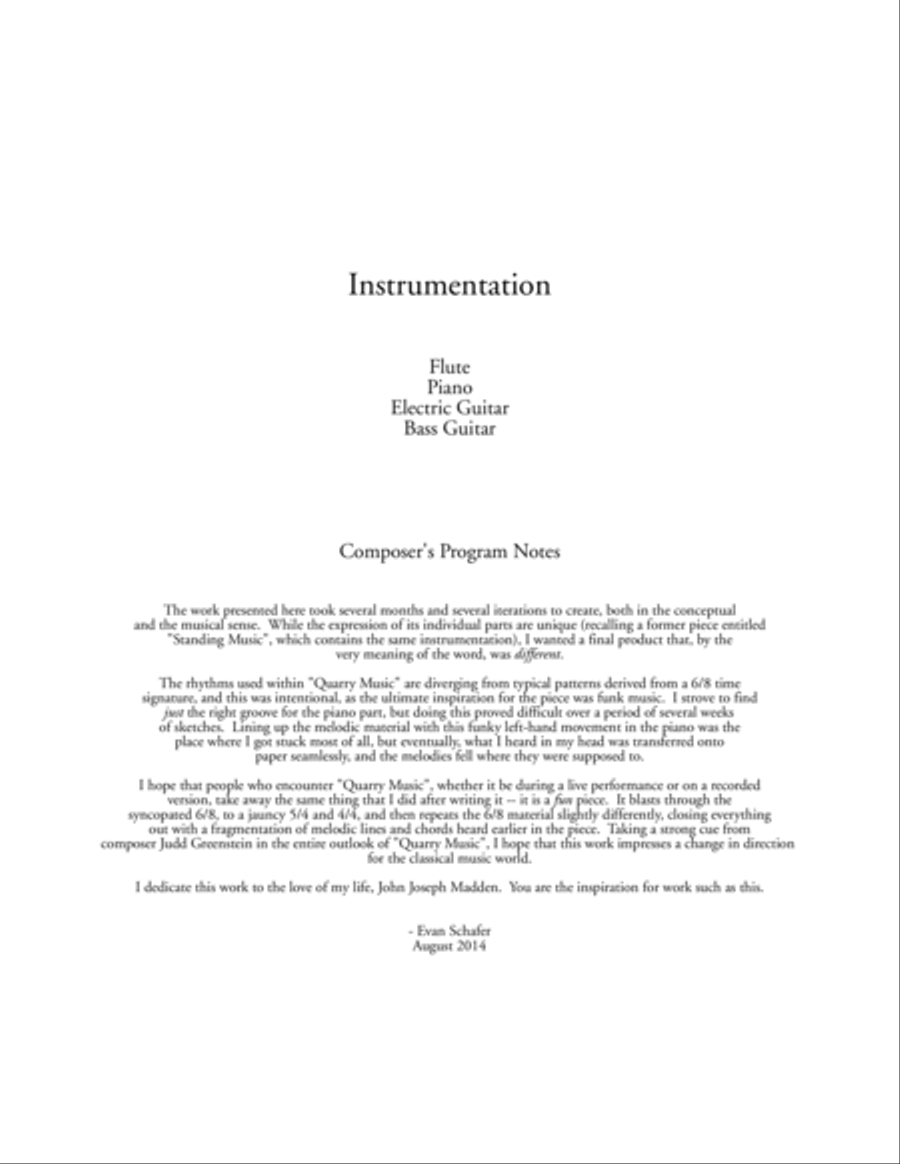 Quarry Music (2014) Small Ensemble scores gallery preview page 2