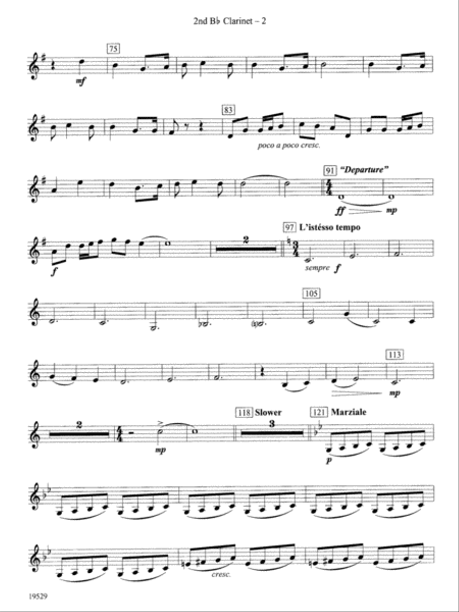 The Road Unknown: 2nd B-flat Clarinet Concert Band scores gallery preview page 2