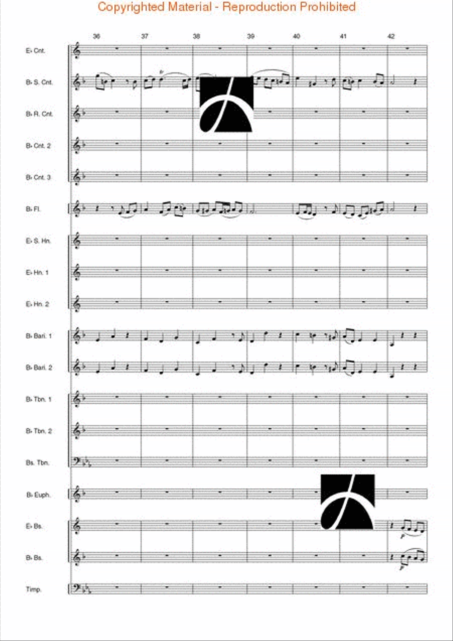Let Me Weep (Lascia Ch'io Pianga) from the Opera Rinaldo Concert Band scores gallery preview page 7