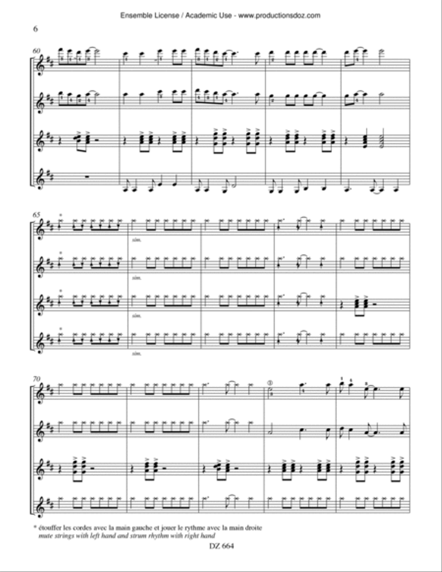 Lucky Man - Flower Power Suite Guitar Ensemble scores gallery preview page 6