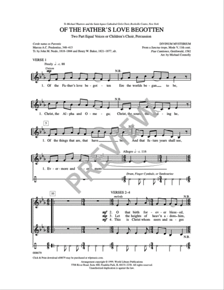 Of the Father's Love Begotten 2-Part scores gallery preview page 5