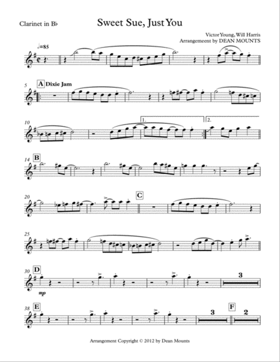 Sweet Sue-just You Large Ensemble scores gallery preview page 6