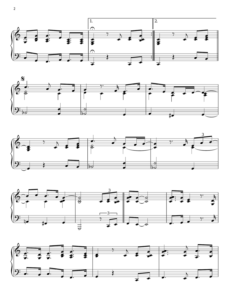 And So It Goes Piano Solo scores gallery preview page 2