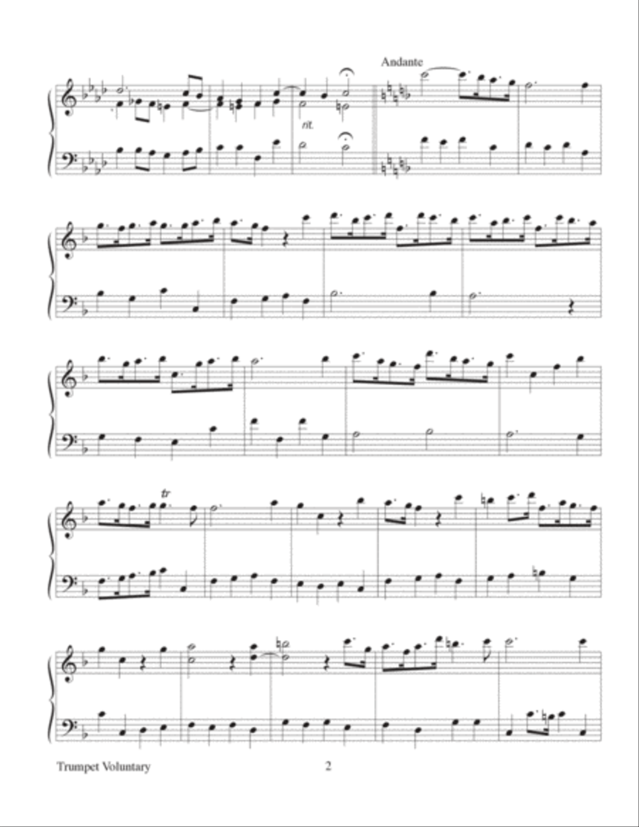 Trumpet Voluntary for Carillon Trumpet scores gallery preview page 3