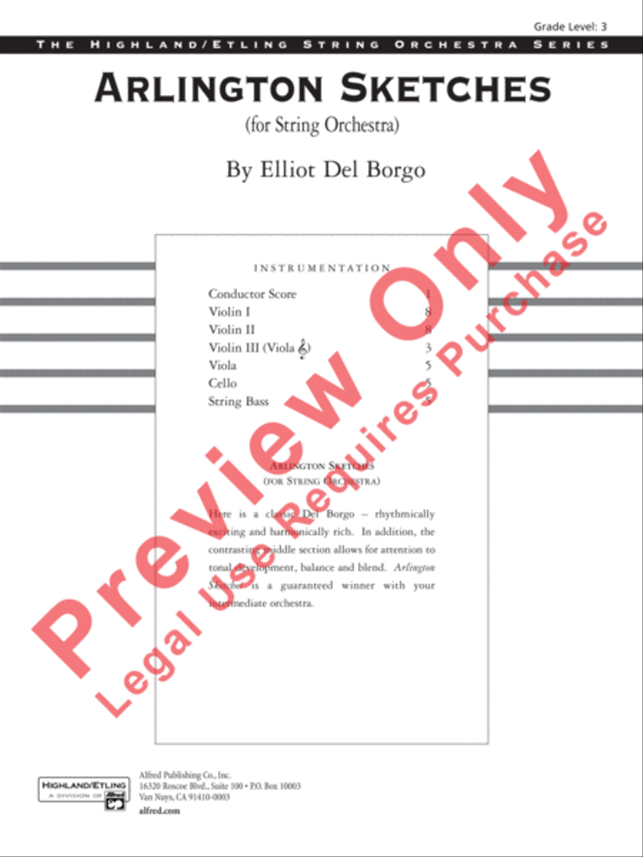 Arlington Sketches String Orchestra scores gallery preview page 2