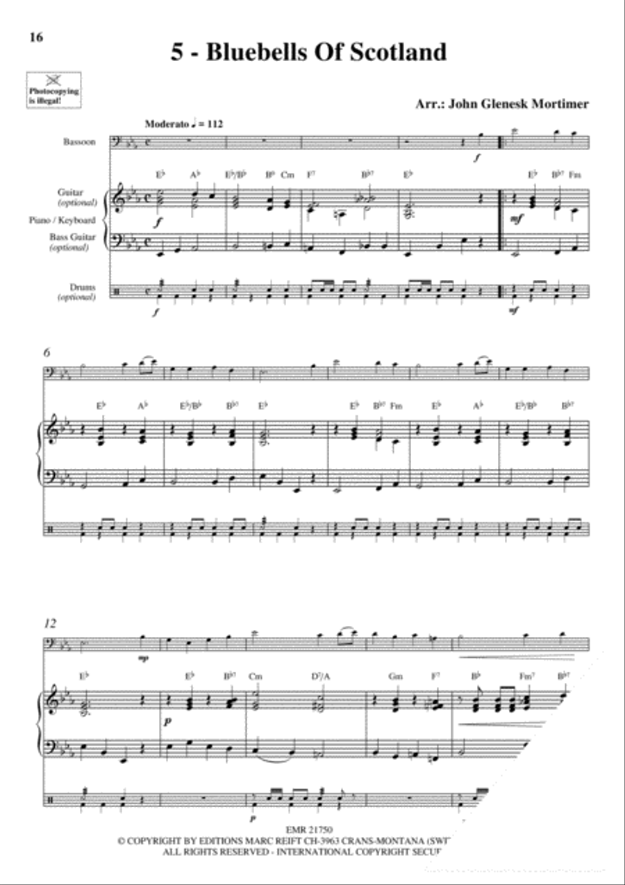 20 Celtic Hits Bassoon Solo scores gallery preview page 7