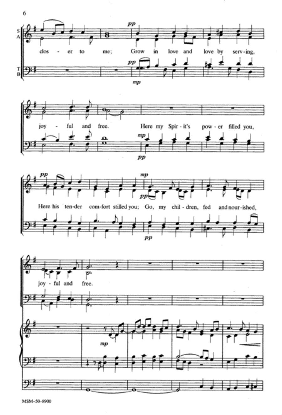 Go, My Children, with My Blessing 4-Part scores gallery preview page 4