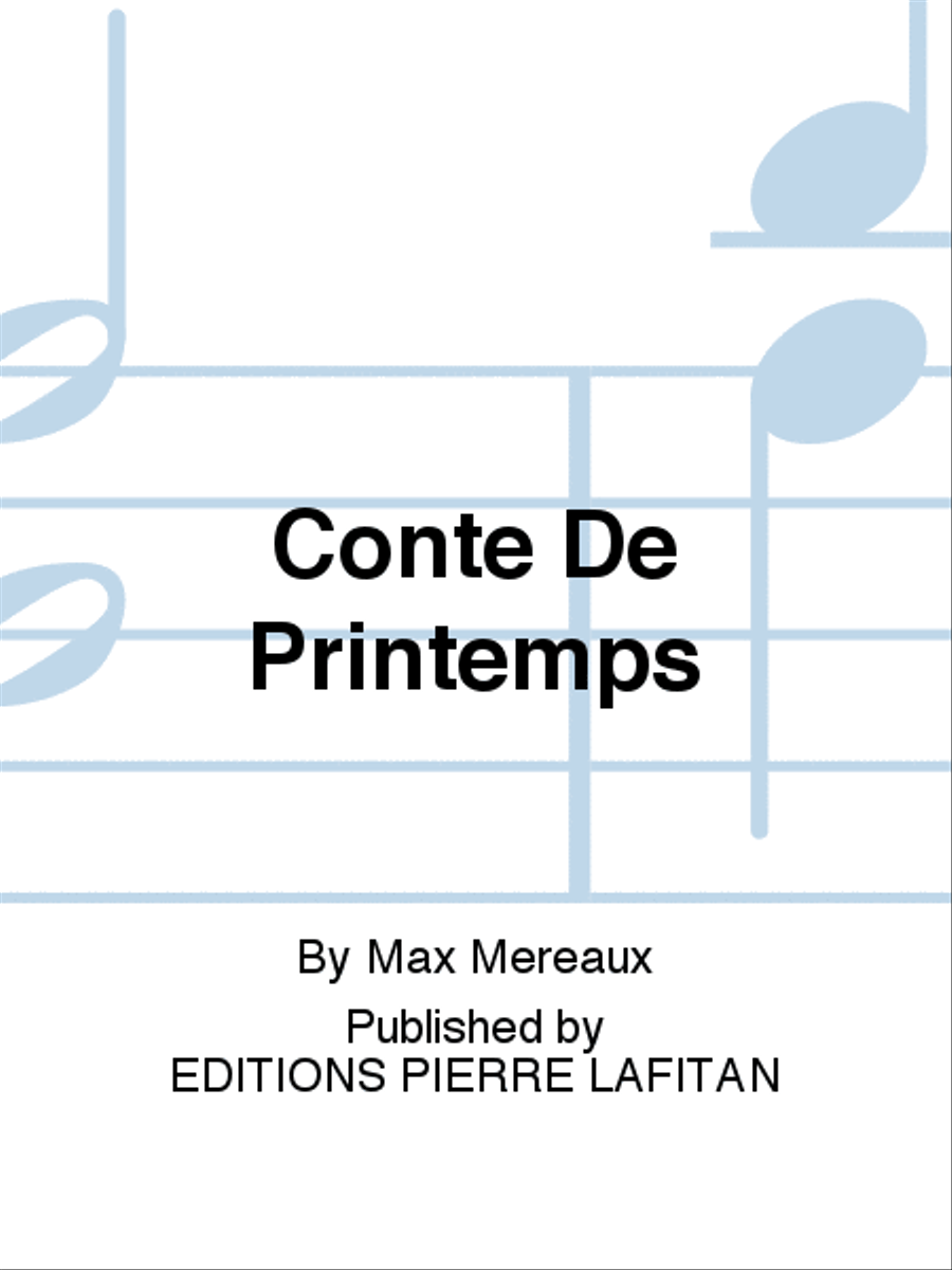 Conte De Printemps Piano Accompaniment scores gallery preview page 1