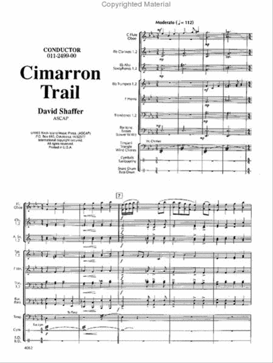 Cimarron Trail Cimarron Trail Concert Band scores gallery preview page 2