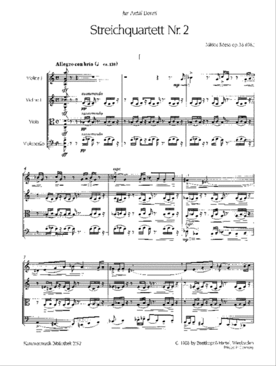 String Quartet No. 2 Op. 38 String Quartet scores gallery preview page 2