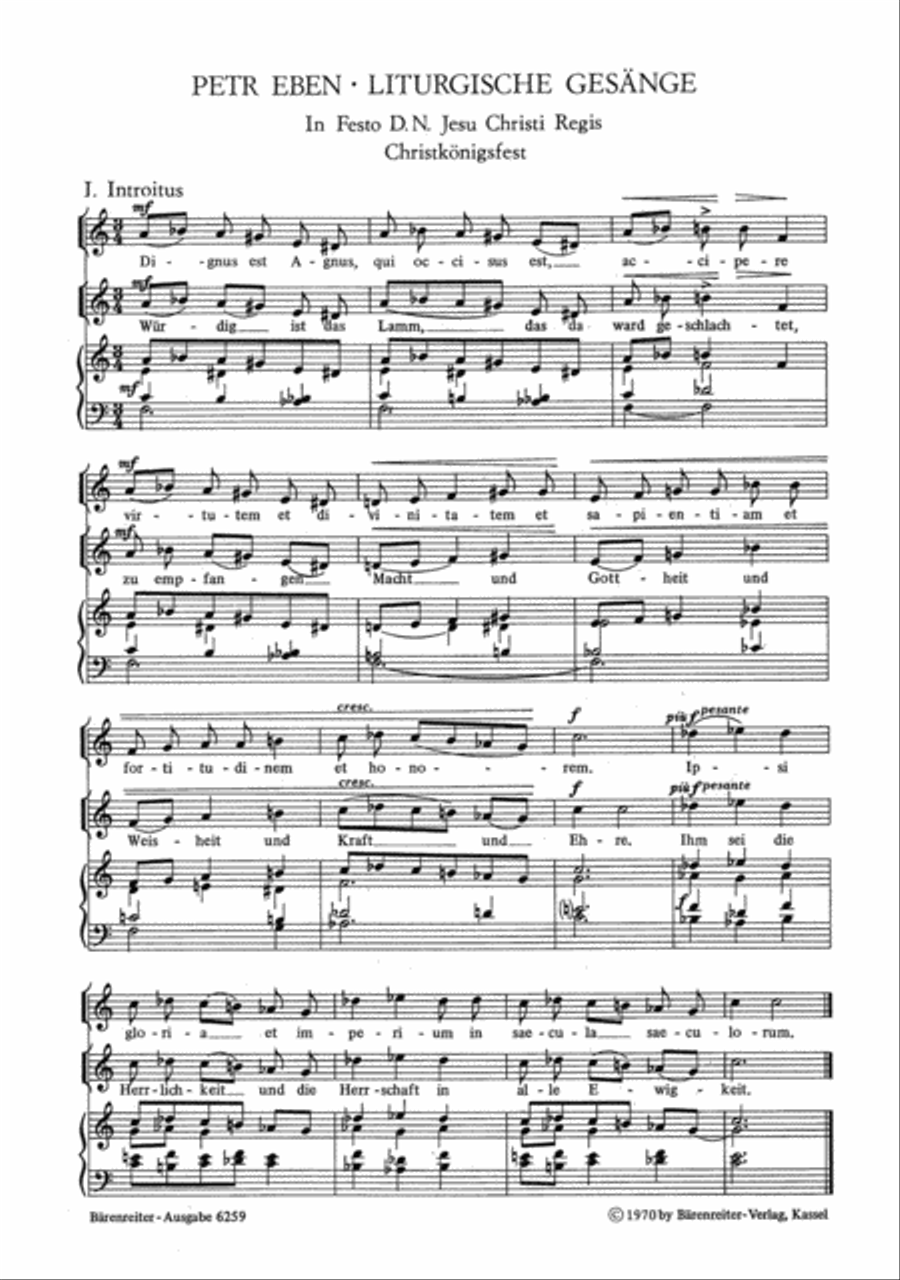 In Festo D.N. Jesu Christi Regis - Proprium zum Christkönigsfest Dignus est Agnus / Würdig ist das Lamm Choir scores gallery preview page 2