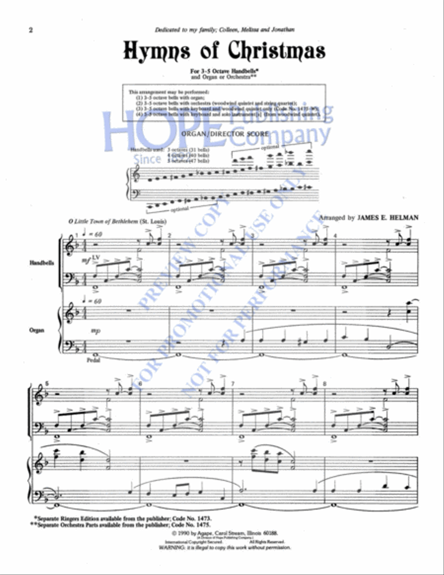 Hymns of Christmas Organ scores gallery preview page 3