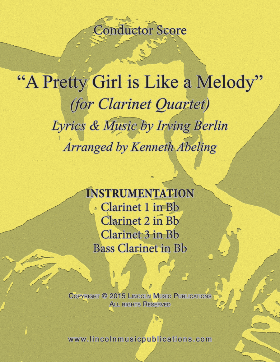 A Pretty Girl is Like a Melody (for Clarinet Quartet) Clarinet Quartet scores gallery preview page 1