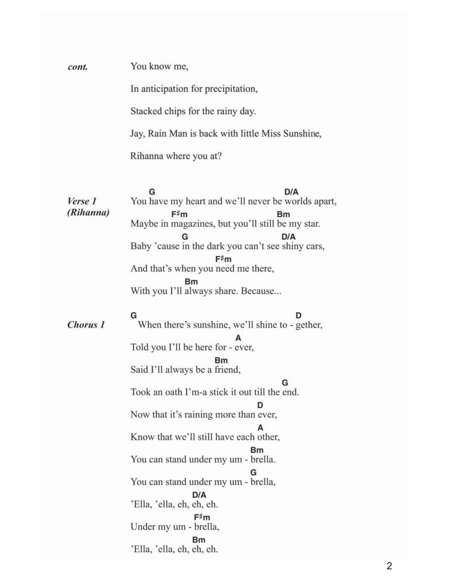 Umbrella Piano scores gallery preview page 2