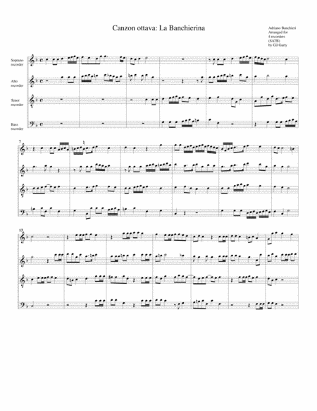 Canzon no.8 a4 (1596) (arrangement for 4 recorders)