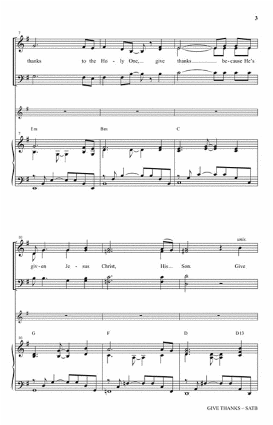 Give Thanks 4-Part scores gallery preview page 3