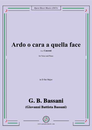 G. B. Bassani-Ardo o cara a quella face,in D flat Major