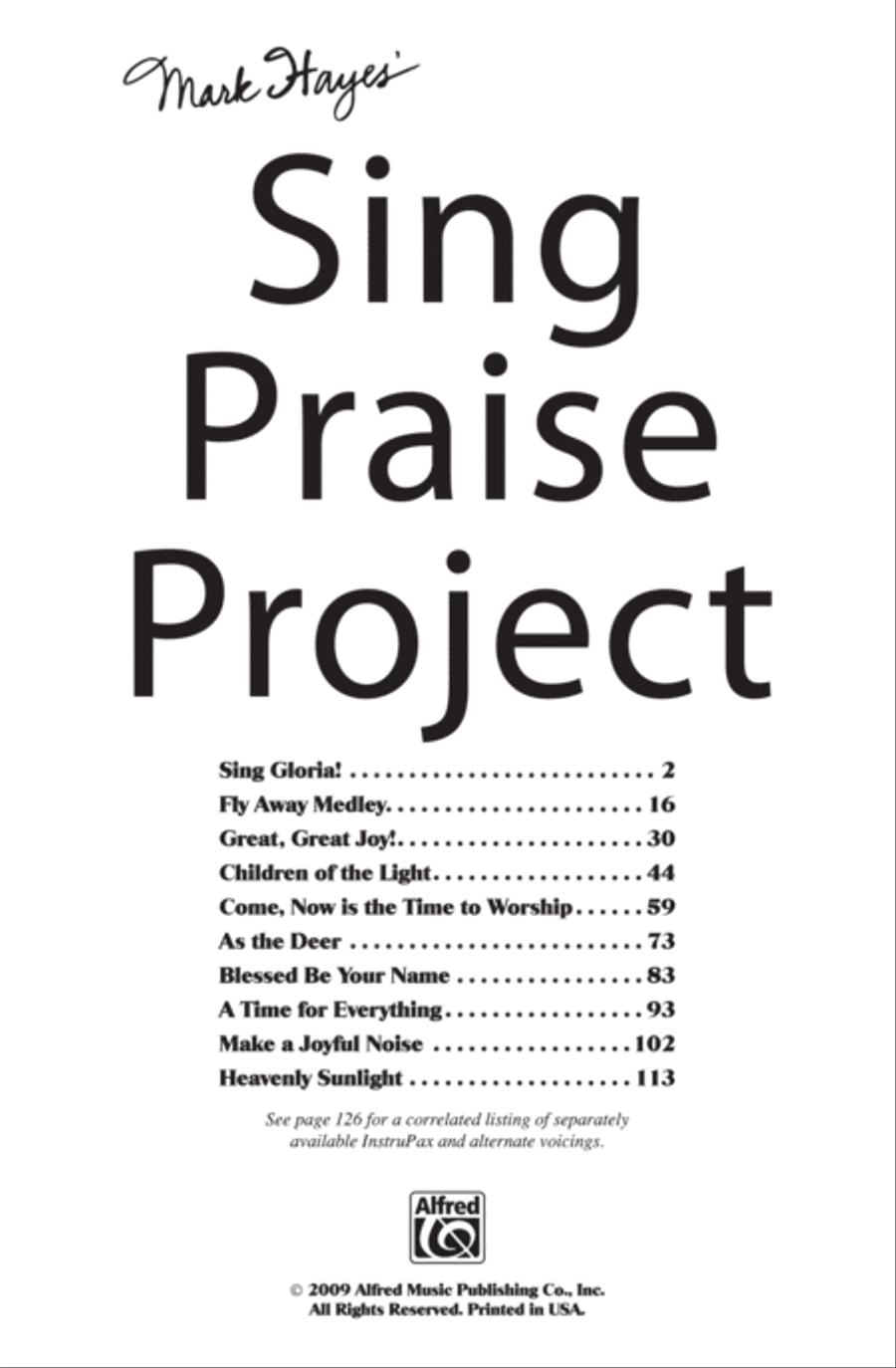 Mark Hayes' Sing Praise Project image number null