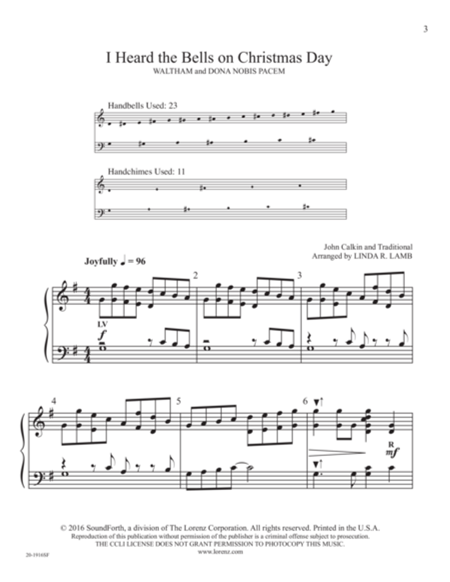 I Heard the Bells on Christmas Day 2-Octaves scores gallery preview page 2