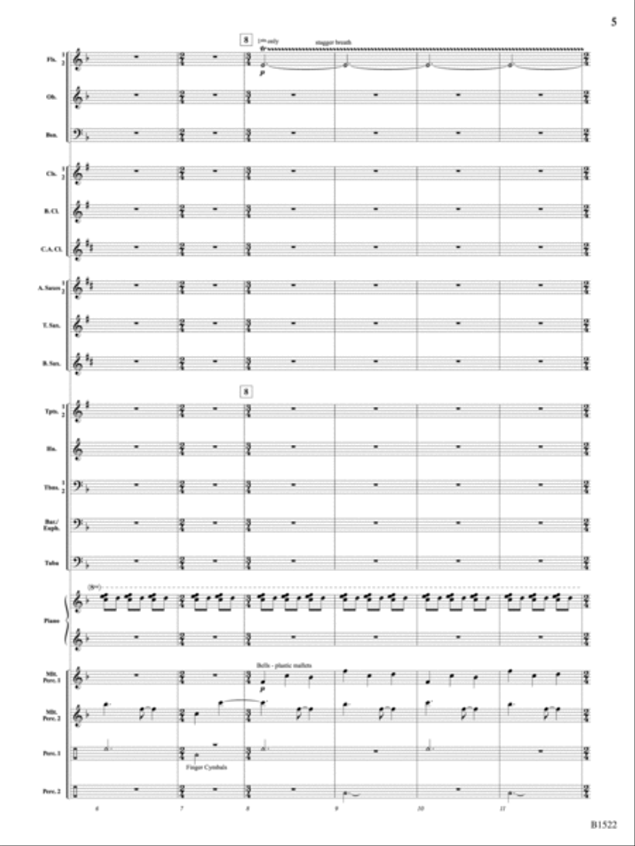 Hypnotic Fireflies: Score Concert Band scores gallery preview page 5