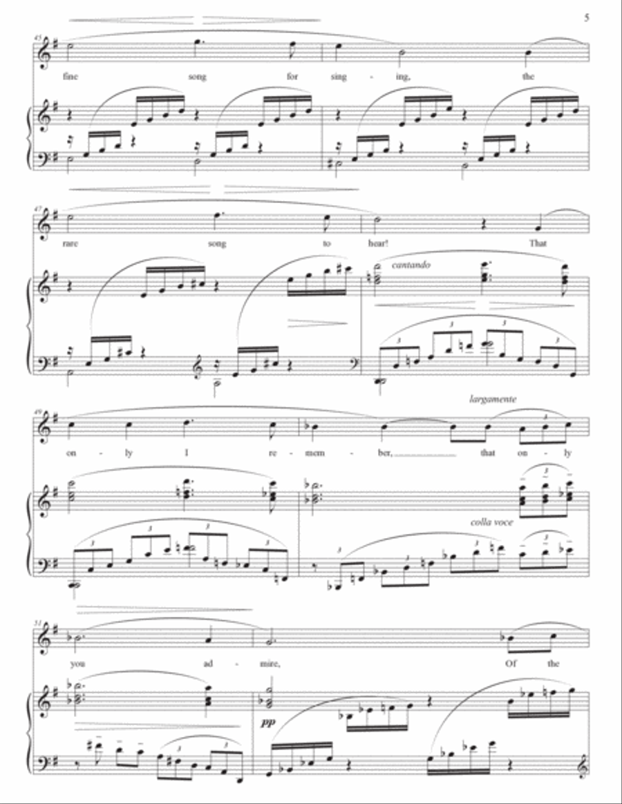 VAUGHAN WILLIAMS: The Roadside fire (transposed to 7 keys)