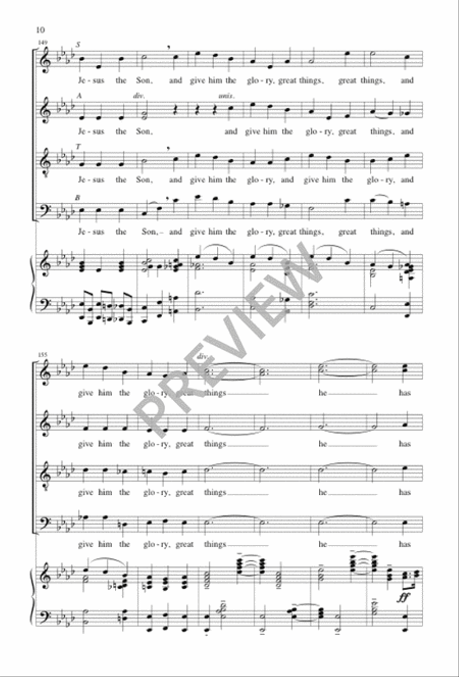 To God Be the Glory 4-Part scores gallery preview page 10