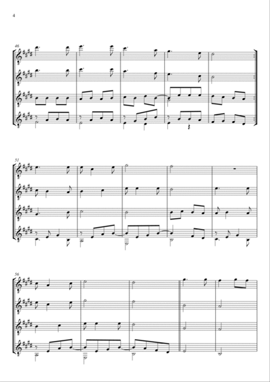 JISAS YU HOLEM HAND BLONG MI - FOR GUITAR QUARTET Guitar Ensemble scores gallery preview page 5
